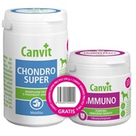 Canvit Chondro Super pro psy 230 g + Canvit Immuno pro psy 100 g - Kosti a klouby