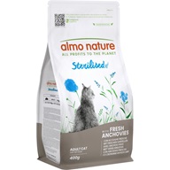 Almo Nature Sterilised with Fresh Anchovies 400 g - Granule pro kočky, krmivo pro kočky