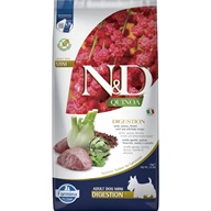 N&D QUINOA Dog Digestion, Lamb & Fennel Adult Mini 7 kg - Granule pro psy