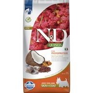 N&D QUINOA Dog Skin & Coat Herring Adult Mini 7 kg - Granule pro psy