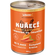 Louie pro psy kuřecí s mrkví a prebiotiky 400 g - Konzervy pro psy
