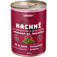Louie pro psy kachní se spirulinou a prebiotiky 400 g - Konzervy pro psy