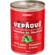 Louie pro psy vepřové se špenátem a prebiotiky 400 g