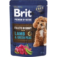 Brit Premium by Nature Dog Fillets in Gravy Lamb & Green Peas 85 g - Konzervy pro psy