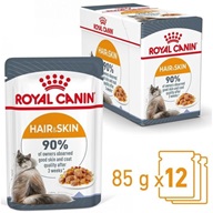 Royal Canin Hair & Skin Care in Jelly multipack 12 × 85 g - Kapsičky pro kočky