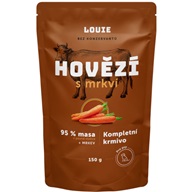 Louie pro psy hovězí s mrkví 150 g  - Konzervy pro psy