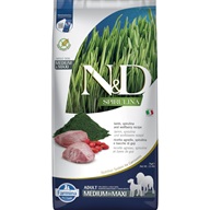 N&D SPIRULINA Dog Lamb Adult Medium & Maxi 7 kg - Granule pro psy