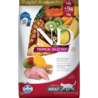 N&D TROPICAL SELECTION Cat Chicken 4 + 1 kg - Granule pro kočky, krmivo pro kočky