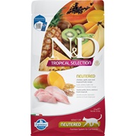 N&D TROPICAL SELECTION Cat Chicken Neutered 1,5 kg - Granule pro kočky, krmivo pro kočky