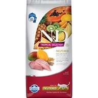 N&D TROPICAL SELECTION Cat Chicken Neutered 10 kg - Granule pro kočky, krmivo pro kočky