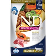 N&D TROPICAL SELECTION Cat Lamb Neutered 4 + 1 kg - Granule pro kočky, krmivo pro kočky