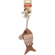 Flamingo Swa Fish with Rope - Hračky pro psy
