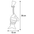 Flamingo Swa Fish with Rope - Hračky pro psy