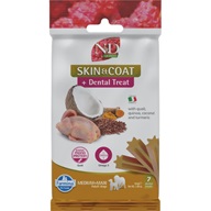 N&D QUINOA Dog Skin & Coat Dental Treat Quail Medium & Maxi 100 g - Pamlsky pro psy