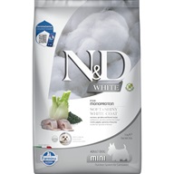 N&D WHITE Dog Sea Bass Adult Mini 5 kg - Granule pro psy