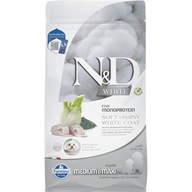N&D WHITE Dog Sea Bass Puppy Medium & Maxi 2 kg - Granule pro psy