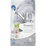 N&D WHITE Dog Sea Bass Puppy Mini 1,5 kg - Granule pro psy