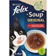 Felix Soup Original hovězí, kuře a jehněčí 6 × 48 g - Konzervy pro kočky