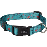 Flamingo Samar obojek tyrkysový 1 × 20–35 cm - Obojky na plastovou přezku