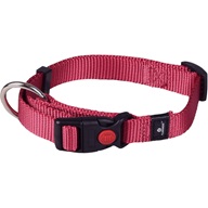 Flamingo Ziggi obojek vínový 1,5 × 30–45 cm - Obojky na plastovou přezku