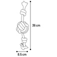 Flamingo Riva Knotted Ball & Cord with 2 Knots - Hračky pro psy