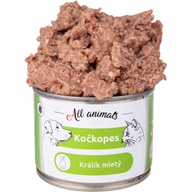 ALL ANIMALS Kočkopes Králík mletý 200 g - Konzervy pro psy