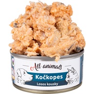 ALL ANIMALS Kočkopes Losos kousky 90 g - Konzervy pro psy