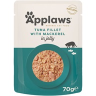 Applaws Cat Pouch tuňákové filety s makrelou v želé 70 g - Kapsičky pro kočky