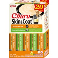 Inaba Churu Skin & Coat kuře multipack 20 × 14 g - Pamlsky pro kočky