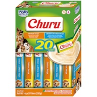 Inaba Churu Dog Snack kuře & sýr multipack 20 × 14 g - Pamlsky pro psy