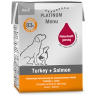 Platinum Menu Adult Turkey + Salmon 375 g - Konzervy pro psy