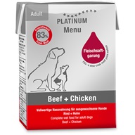 Platinum Menu Adult Beef + Chicken 375 g - Konzervy pro psy