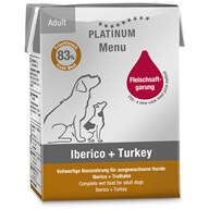 Platinum Menu Adult Iberico + Turkey 375 g - Konzervy pro psy