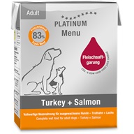 Platinum Menu Adult Turkey + Salmon 185 g - Konzervy pro psy