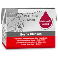Platinum Menu Adult Beef + Chicken 90 g - Konzervy pro psy