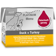Platinum Menu Adult Duck + Turkey 90 g - Konzervy pro psy