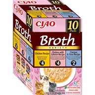 Inaba Ciao Broth kuře, losos & tuňák multipack 10 × 40 g - Kapsičky pro kočky