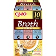 Inaba Ciao Broth kuře, losos, hřebenatka & tuňák multipack 10 × 40 g - Konzervy pro kočky