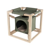 Quapas! Catcube domek zelený L - Kočičí nábytek