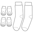 Flamingo Keysa Christmas Matching Socks - Oblečky pro psy: vesty, bundy, kombinézy