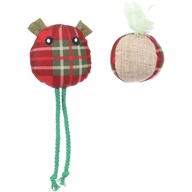 Flamingo Jayla Christmas Mouse & Ball - Hračky pro kočky, catnip