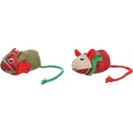 Flamingo Finley Christmas Mouse 2 ks - Hračky pro kočky, catnip