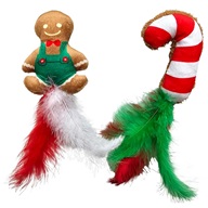 Nobby Xmas perníček a lízátková hůlka display 12 ks - Hračky pro kočky, catnip