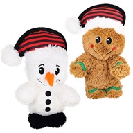 Nobby Xmas perníček a sněhulák display 6 ks - Plyšové hračky