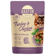 Araton Cat Sterilised Turkey & Chicken 85 g - Vánoční tipy
