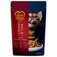 Lovely Hunter Cat Adult Chicken & Tuna 300 g - Kapsičky pro kočky