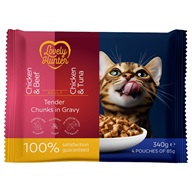 Lovely Hunter Cat Adult Multipack 4 × 85 g - Kapsičky pro kočky