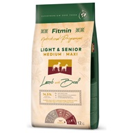 Fitmin Light & Senior Medium Maxi Lamb with Beef 12 kg - Granule pro psy