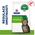 Hill's Prescription Diet Feline Metabolic Salmon 3 kg - Granule pro kočky, krmivo pro kočky