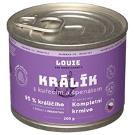 Louie pro psy Králík s kuřecím a špenátem 200 g - Konzervy pro psy